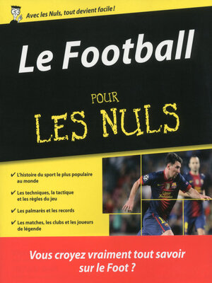 cover image of Le Football pour les Nuls